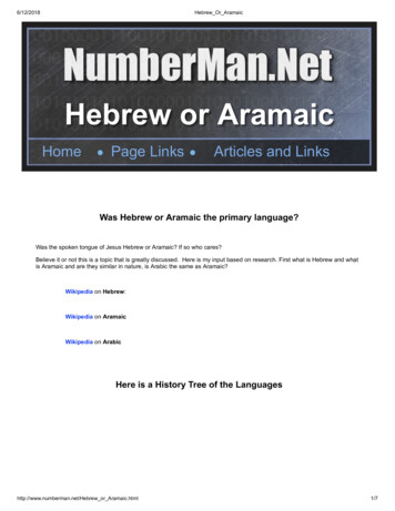 Hebrew Or Aramaic - Numberman 