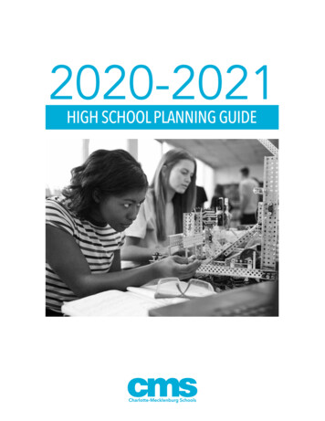 High School Planning Guide - Charlotte-Mecklenburg Schools
