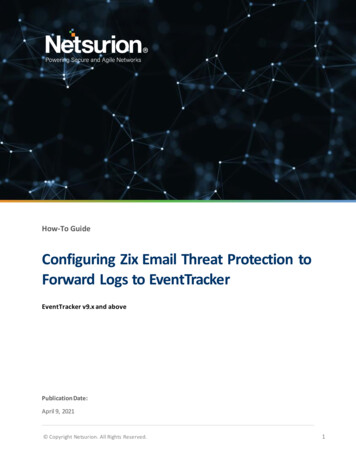 Configuring Zix Email Threat Protection To Forward Logs To . - Netsurion