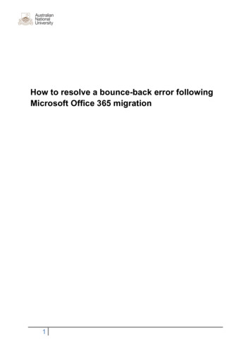 How To Resolve A Bounce-back Error Following Microsoft Office 365 . - ANU