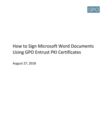 How To Sign Microsoft Word Documents Using GPO Entrust PKI Certificates