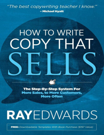 HOW TO WRITE COPY THAT SELLS - Books Drive