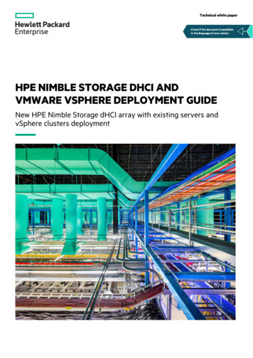 HPE Nimble Storage DHCI And VMware VSphere Deployment Guide - Atrium