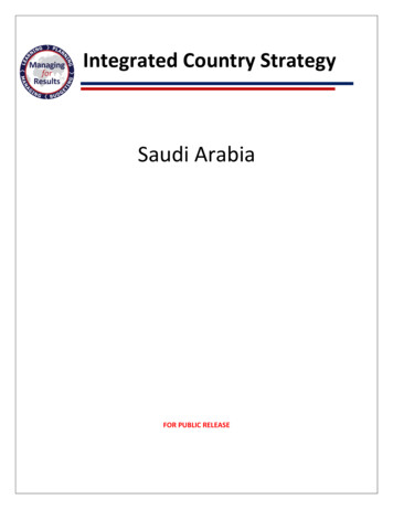 ICS Saudi Arabia UNCLASS - United States Department Of State