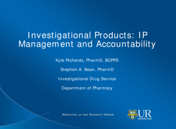 Investigational Products: IP Management And Accountability