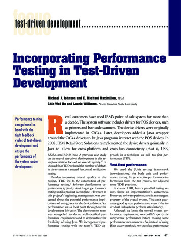 Incorporating Performance Testing In Test-Driven Development