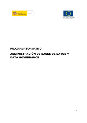 Administración De Bases De Datos Y Data Governance