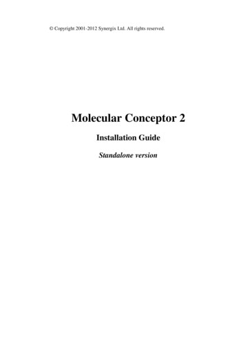 Molecular Conceptor Installation Guide - Drug Design