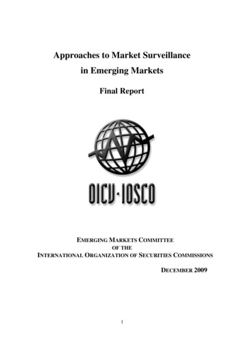 Approaches To Market Surveillance In Emerging Markets - IOSCO