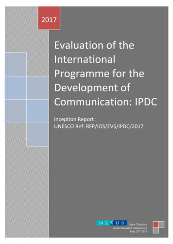 Evaluation Of The International Programme For The Development . - UNESCO