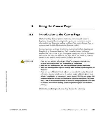 11 Using The Canvas Page 11.1 Introduction To The Canvas Page - ARPACS