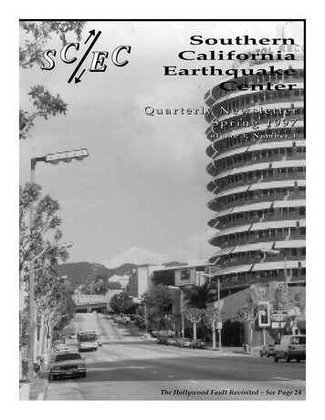 SCC EC California Earthquake Center