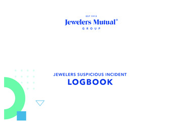 Jewelers Suspicious Incident Logbook