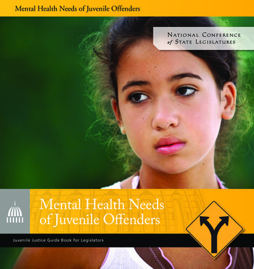 Mental Health Needs Of Juvenile Offenders