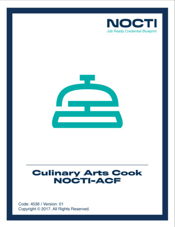 Culinary Arts Cook NOCTI-ACF
