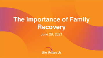 The Importance Of Family Recovery