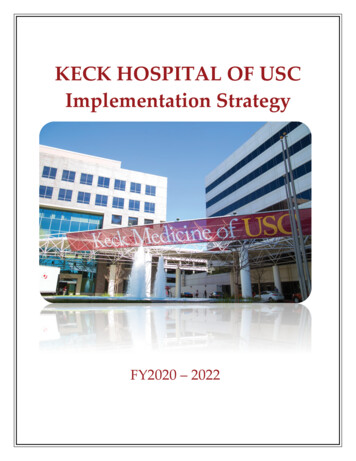 Keck Hospital Of USC 2020-2022 Implementation Strategy Final 10.9.19