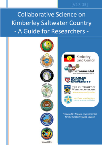 Collaborative Science On Kimberley Saltwater Country - IP Australia