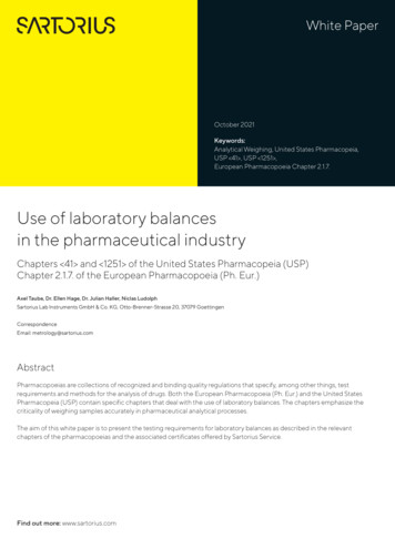 Use Of Laboratory Balances In The Pharmaceutical Industry
