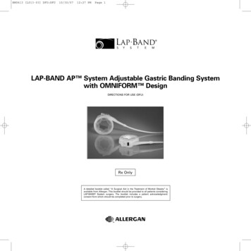 LAP-BAND AP System Adjustable Gastric Banding System With . - EDGE