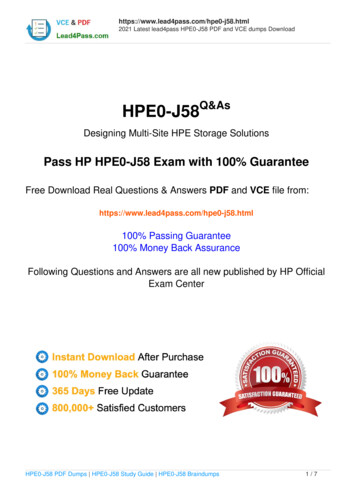HPE0-J58Q&As