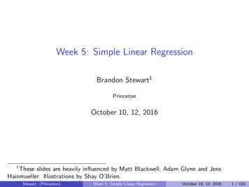 Week 5: Simple Linear Regression - Princeton