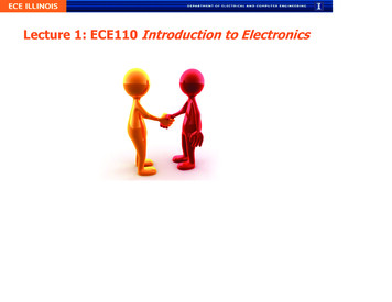 Lecture 1: ECE110 Introduction To Electronics - UIUC