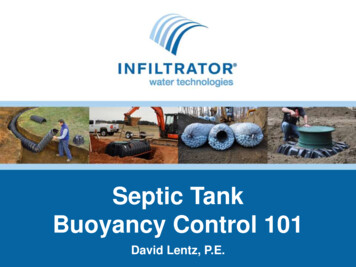 Septic Tank Buoyancy Control 101 - NEIWPCC