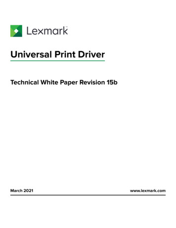 Universal Print Driver - Lexmark