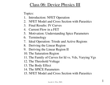 Class 06: Device Physics III - University Of Kentucky