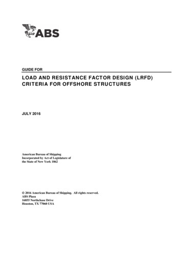Guide For Load And Resistance Factor Design (LRFD) Criteria For .