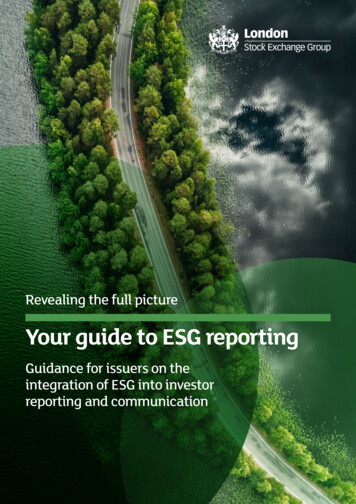 Your Guide To ESG Reporting - London Stock Exchange Group