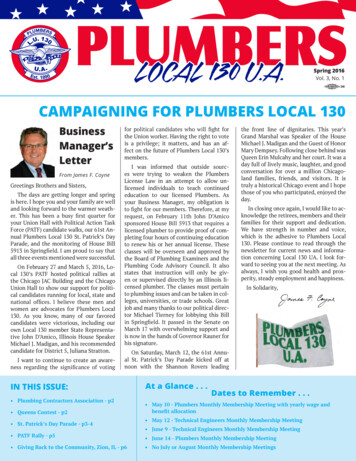 Campaigning For PlumberS LoCal 130