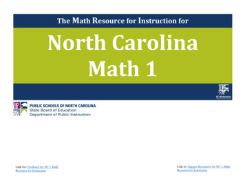 The M R North Carolina Math 1 - NC