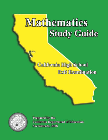 CAHSEE Math Study Guide - California High School Exit Examination (CA .