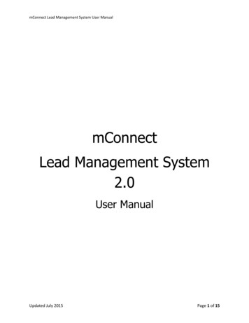 MConnect Lead Management System 2 - Mahindra Dealer Portal