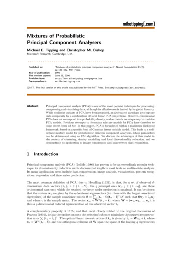 Mixtures Of Probabilistic Principal Component Analysers