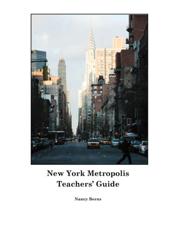 New York Metropolis Teachers' Guide - New York State Museum