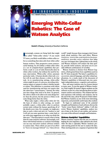 Emerging White-Collar Robotics: The Case Of Watson Analytics