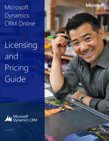 Microsoft Dynamics CRM Online Licensing And Pricing Guide