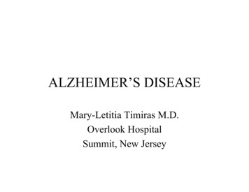 PowerPoint Presentation - ALZHEIMER'S DISEASE