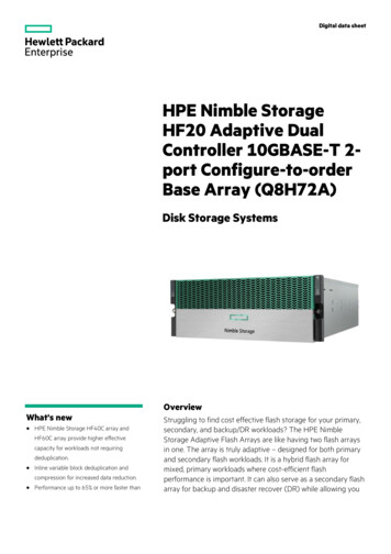 HPE Nimble Storage HF20 Adaptive Dual Controller 10GBASE-T 2-port .