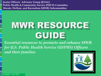 Morale, Welfare, And Recreation Resource Guide - PSC