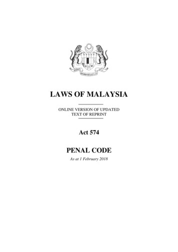 LAWS OF MALAYSIA - International Labour Organization
