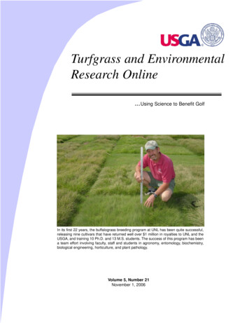 Turfgrass And Environmental Research Online - Michigan State University