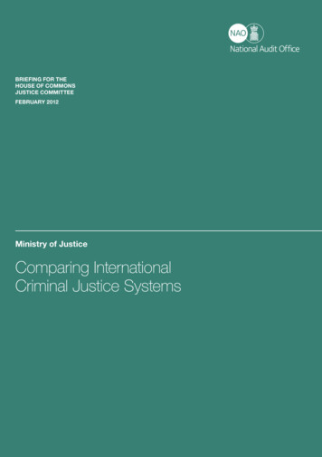NAO Briefing Comparing International Criminal Justice