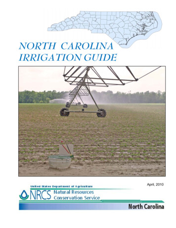 North Carolina Irrigation Guide - Usda