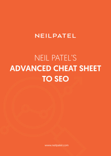 Neil Patel's Advanced Cheatsheet To SEO