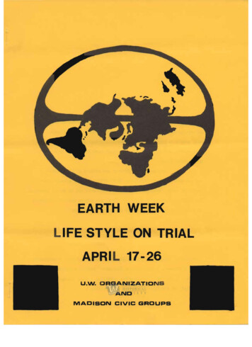 Earth Week Life Style On Trial April 17-26