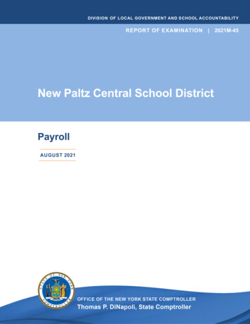 New Paltz Central School District - Payroll (2021M-45)
